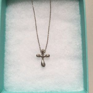 Tiffany & Co cross pendant, 12mm long